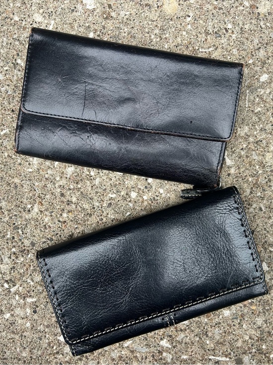 Accessories - Black Leather Wallets Duo